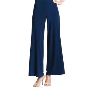 CLARA SUNWOO Navy Blue Wide Leg Palazzo Pants Women's Size Small
